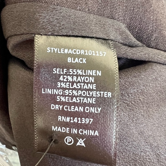 ASTR Black Cutout Mini Dress Size S Tie Front Linen Blend Going Out - Picture 5 of 8